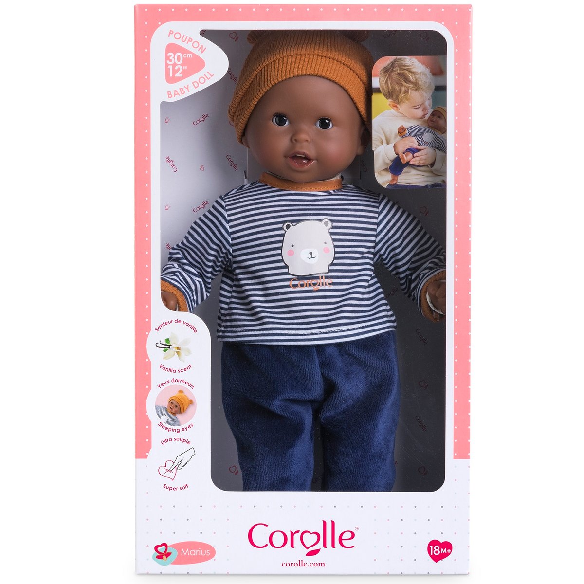 Poupon Bébé Calin Marius - Ourson bleu, COROLLE