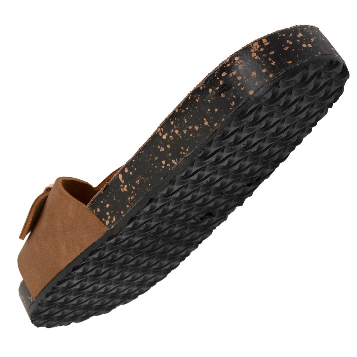 Sandales simple bride patch talon confort brun, ISOTONER