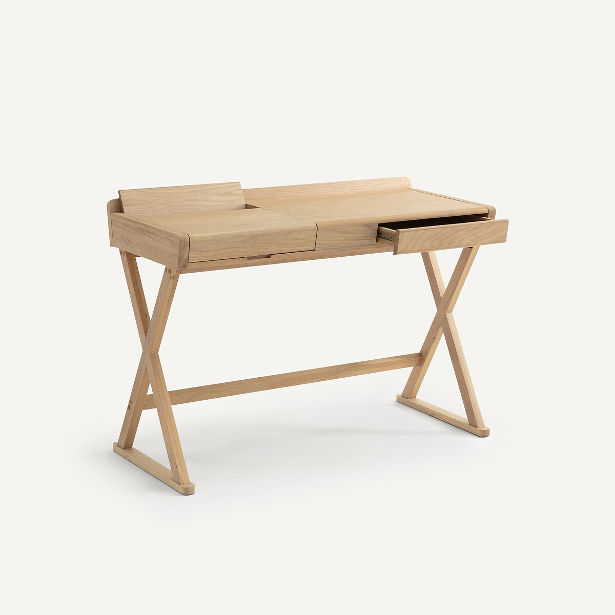 Escritorio de roble y chapa de madera, Brixton, diseño de Emmanuel Gallina roble natural, EMMANUEL GALLINA X AM.PM