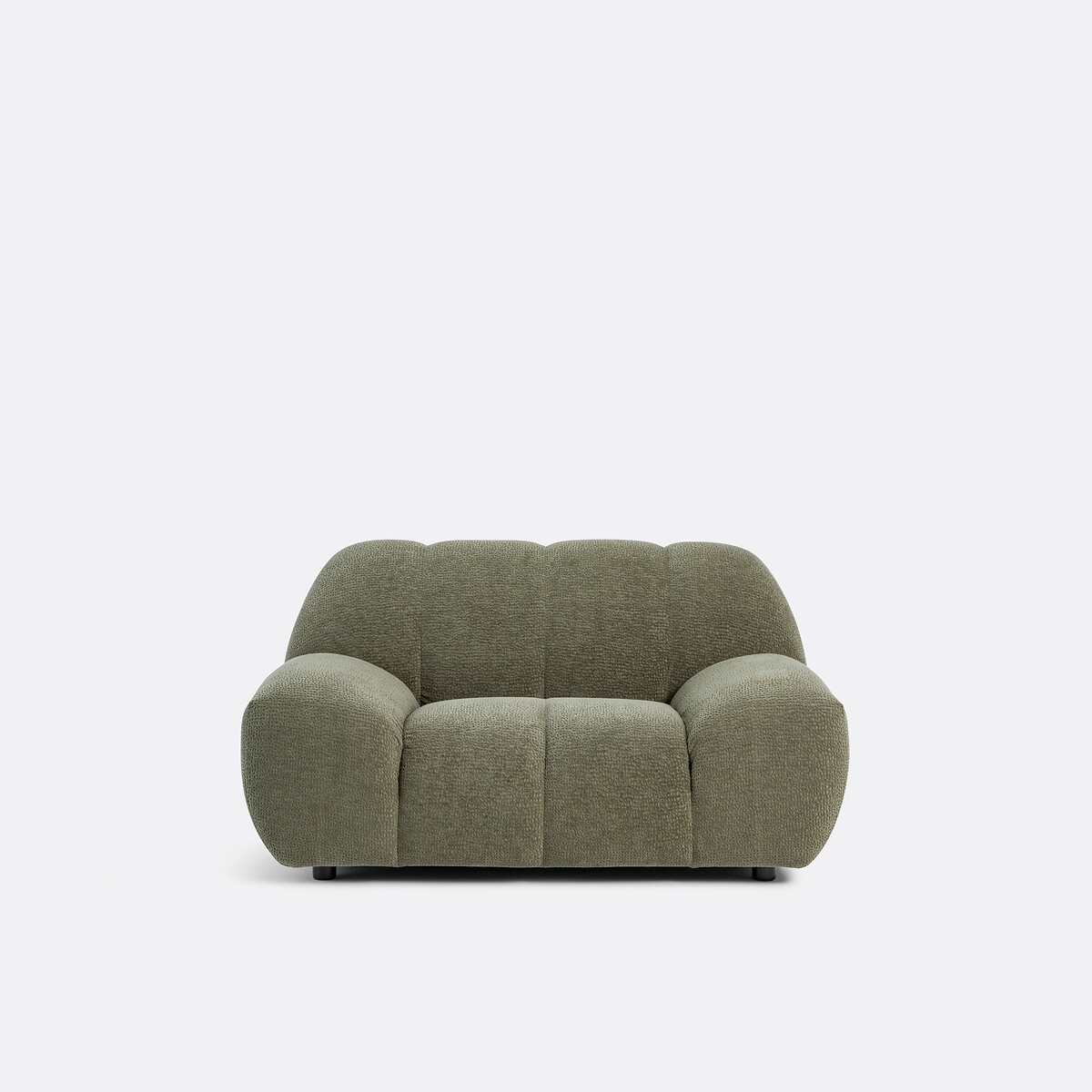 Sillón XL, tela con relieve, Nuria caqui, LA REDOUTE INTERIEURS