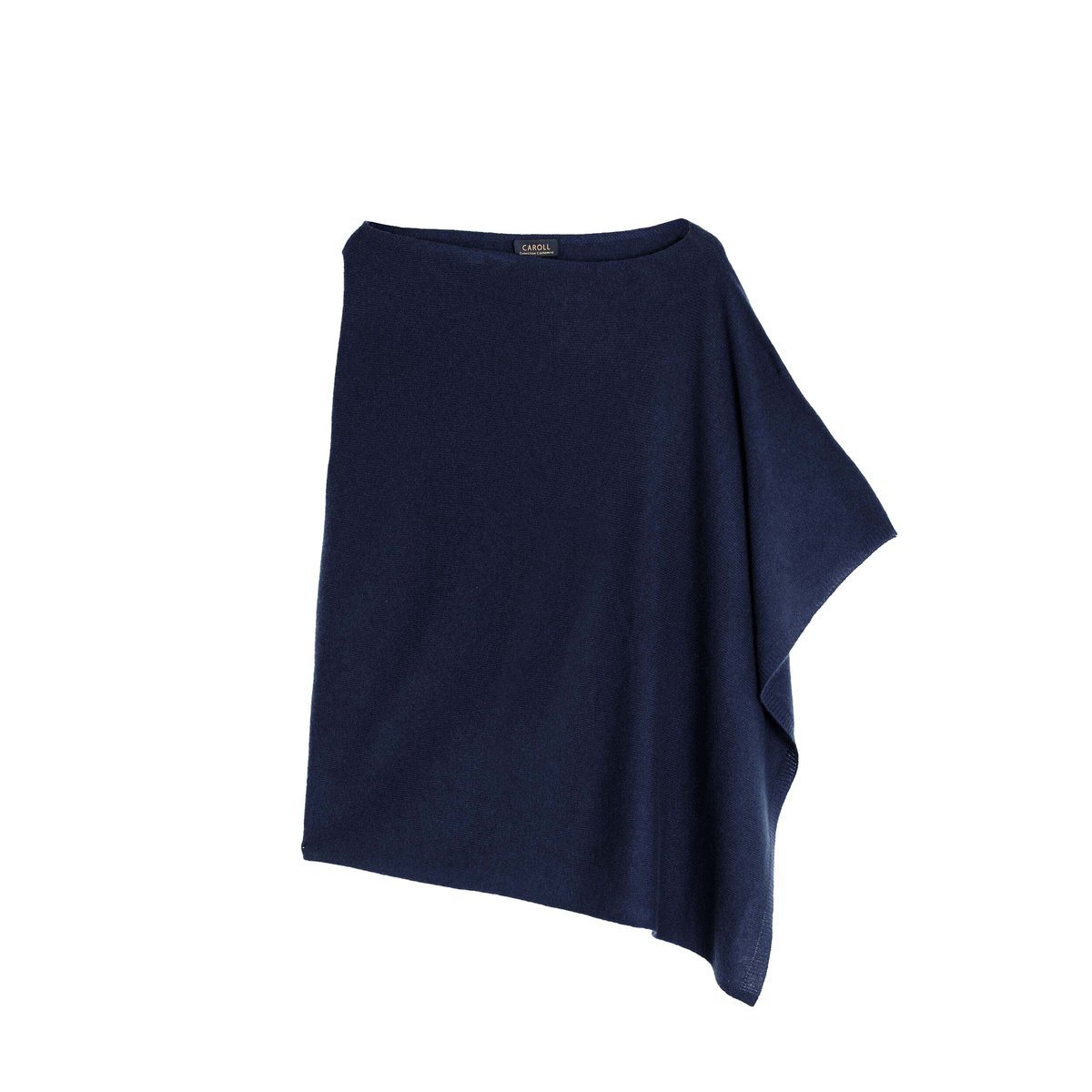 Poncho asymétrique en cachemire BALTIMOREB bleu marine, CAROLL