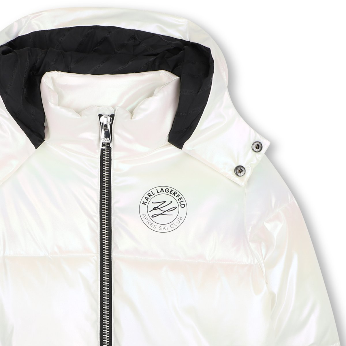 Doudoune à capuche blanc/irise, KARL LAGERFELD KIDS