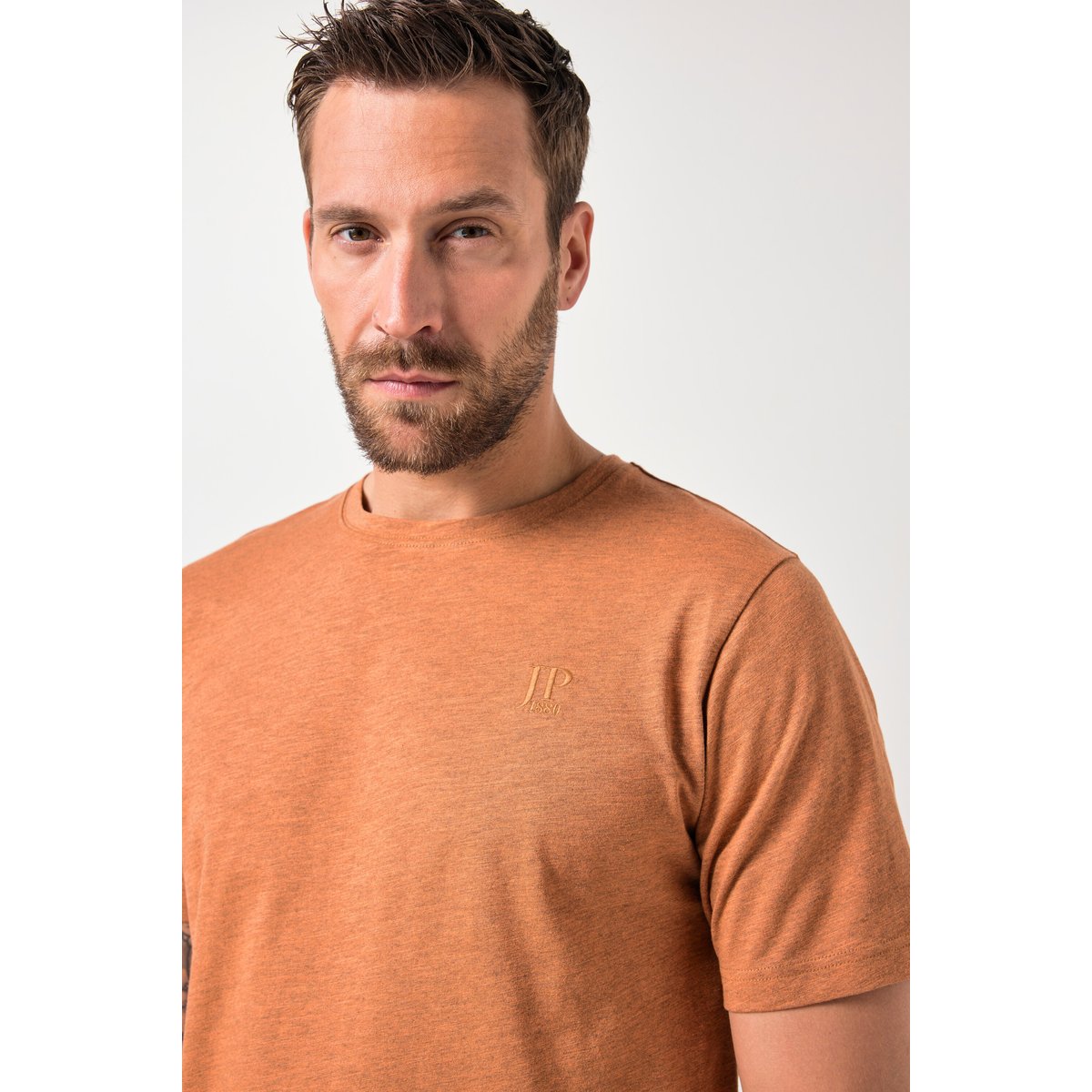 T-shirt en jersey chiné, manches courtes argousier, JP1880