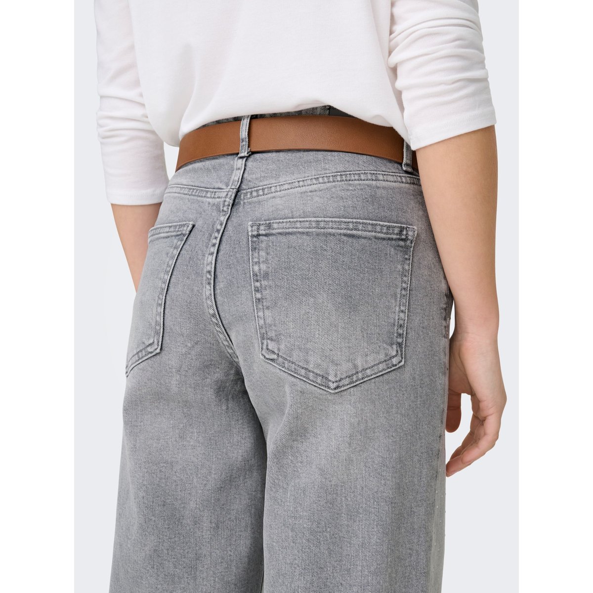 Jean À Jambe Large medium grey denim, ONLY