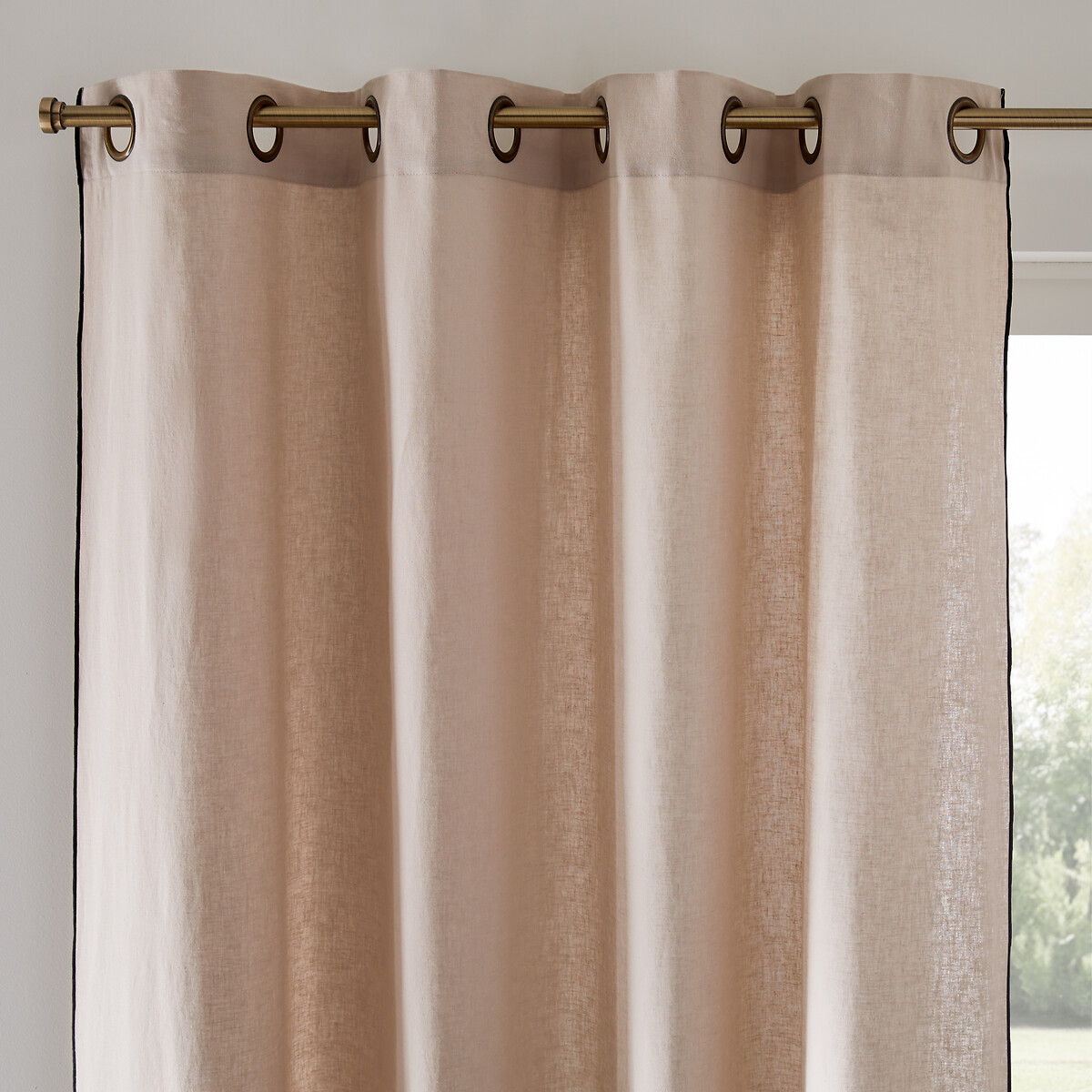 Lincot Linen/Cotton Eyelet Curtain natural, LA REDOUTE INTERIEURS