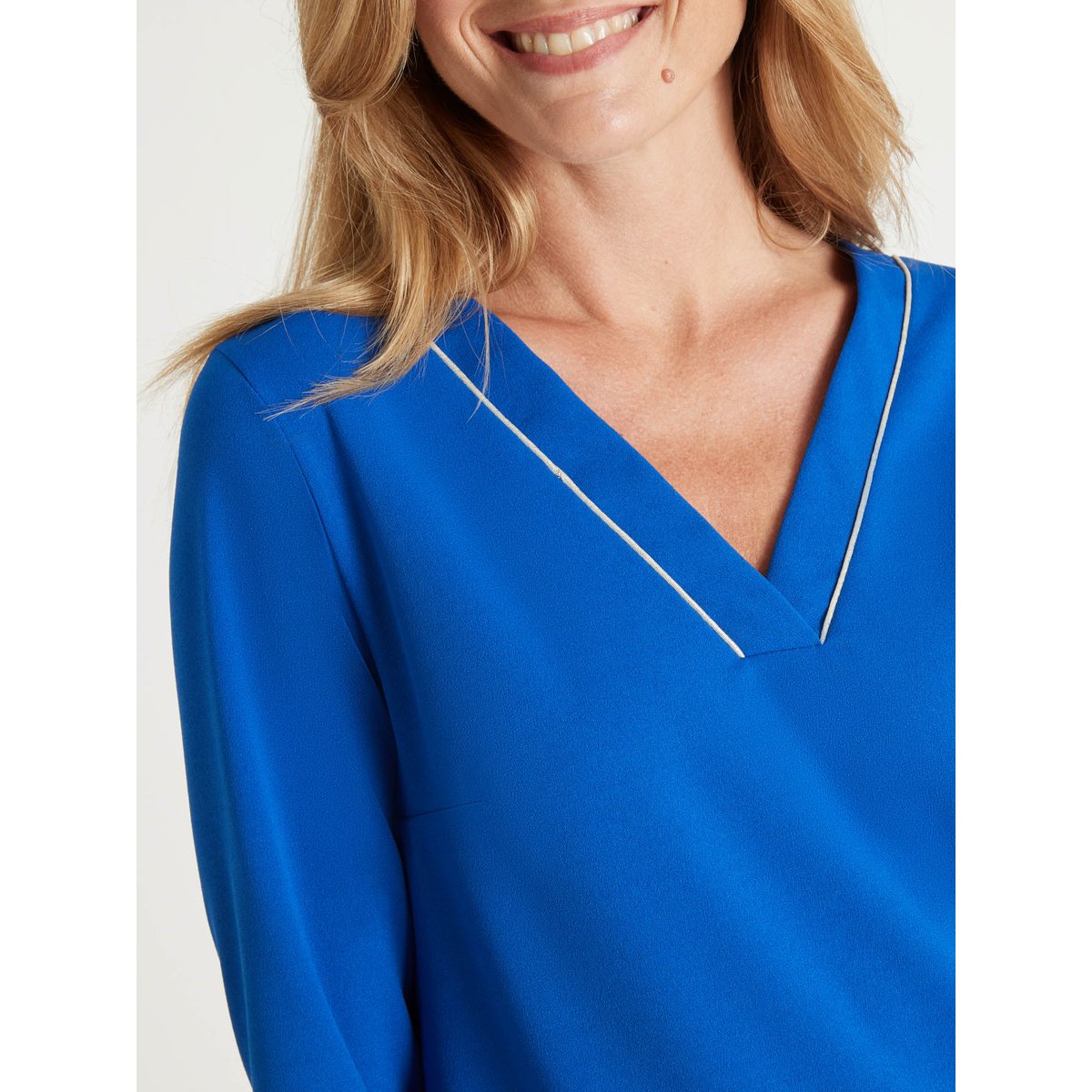Robe housse maille fluide bleu cobalt, DAXON