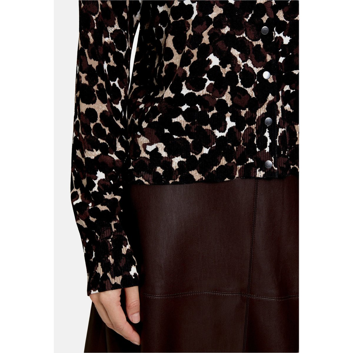 Cardigan en fine maille à manches tombantes marron/beige, BETTY BARCLAY