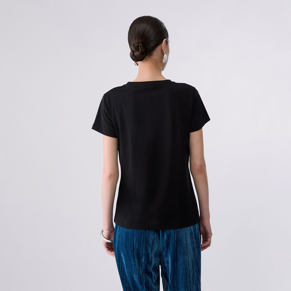 T-shirt avec logo noir, LIU JO