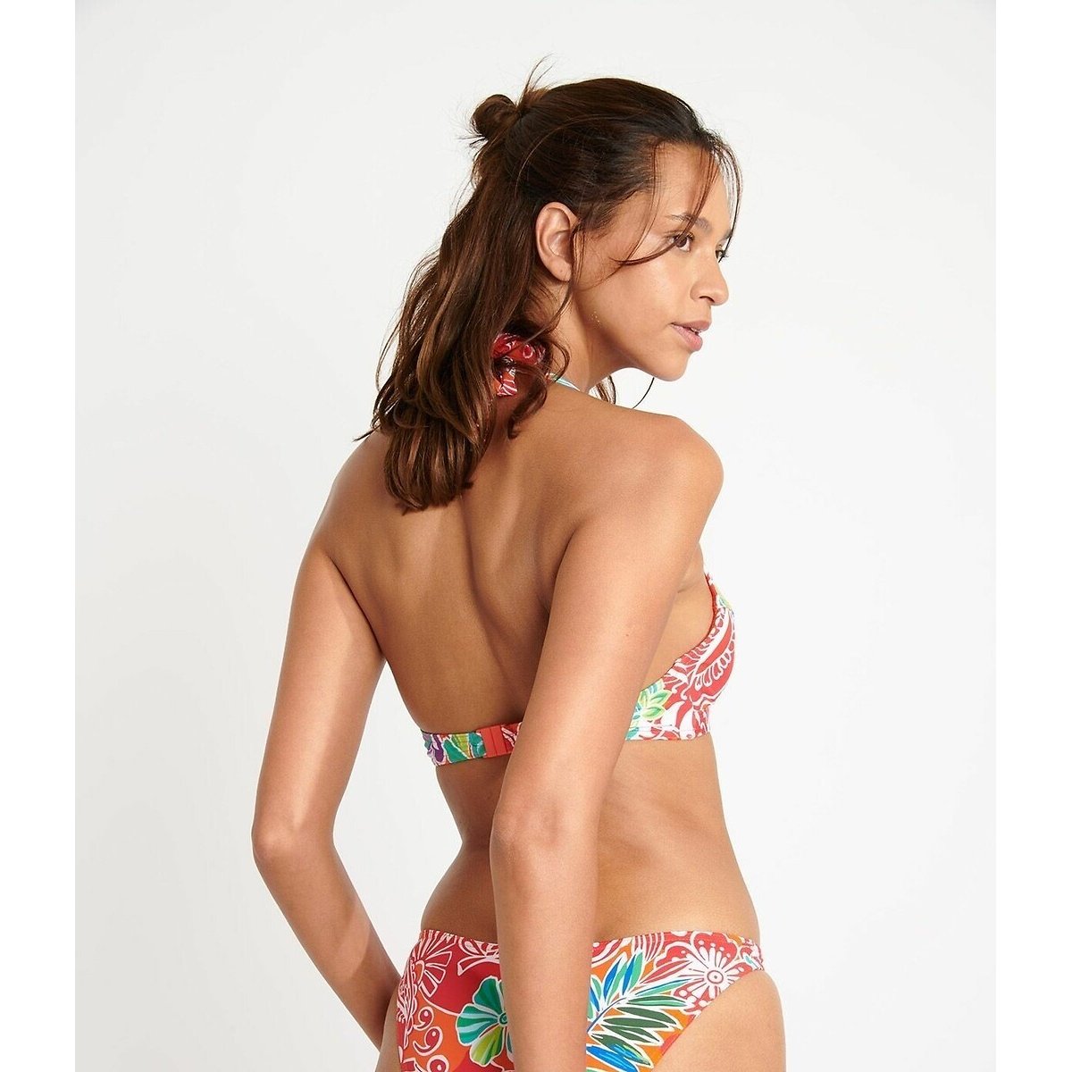 Triangle Bikini Top, Lifo Bodegabay print/red background, BANANA MOON