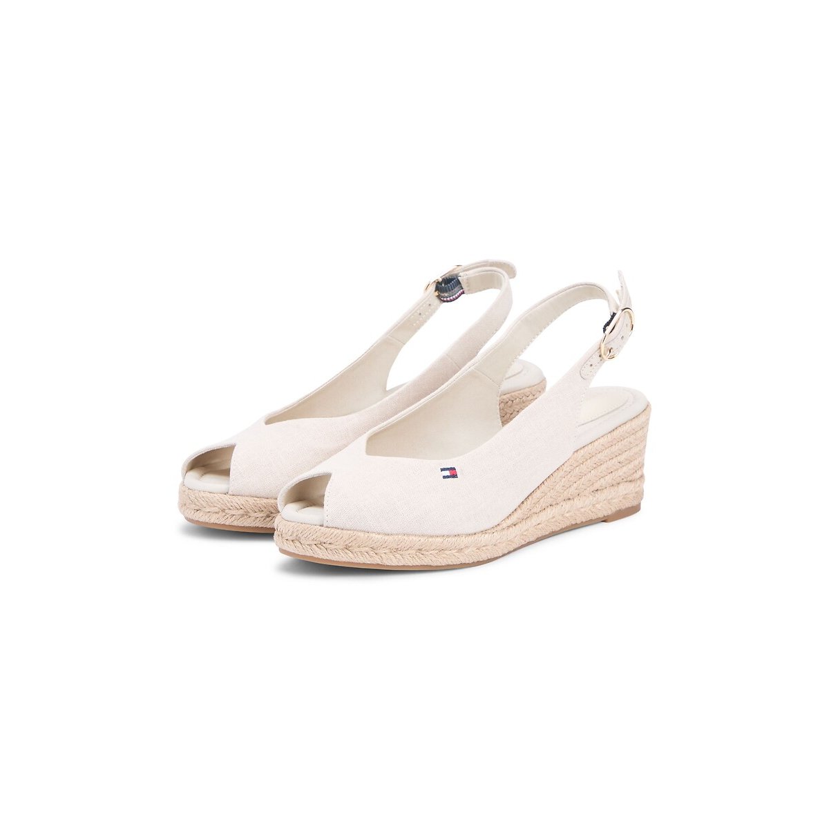 Slingback Sandals ecru , TOMMY HILFIGER