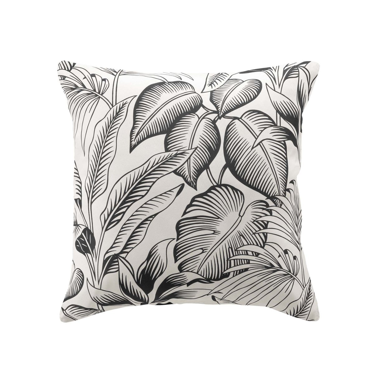 Coussin imprimé jungle PUNTA ecru, TOILINUX