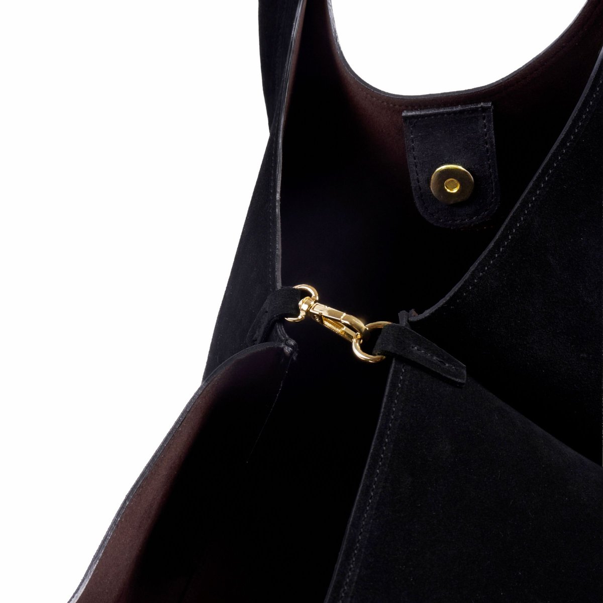 Sac cabas Sybil cuir daim noir, JULES & JENN