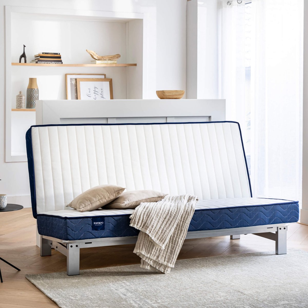 Matelas ressorts Rêve 500 clic-clac blanc, SOMEO