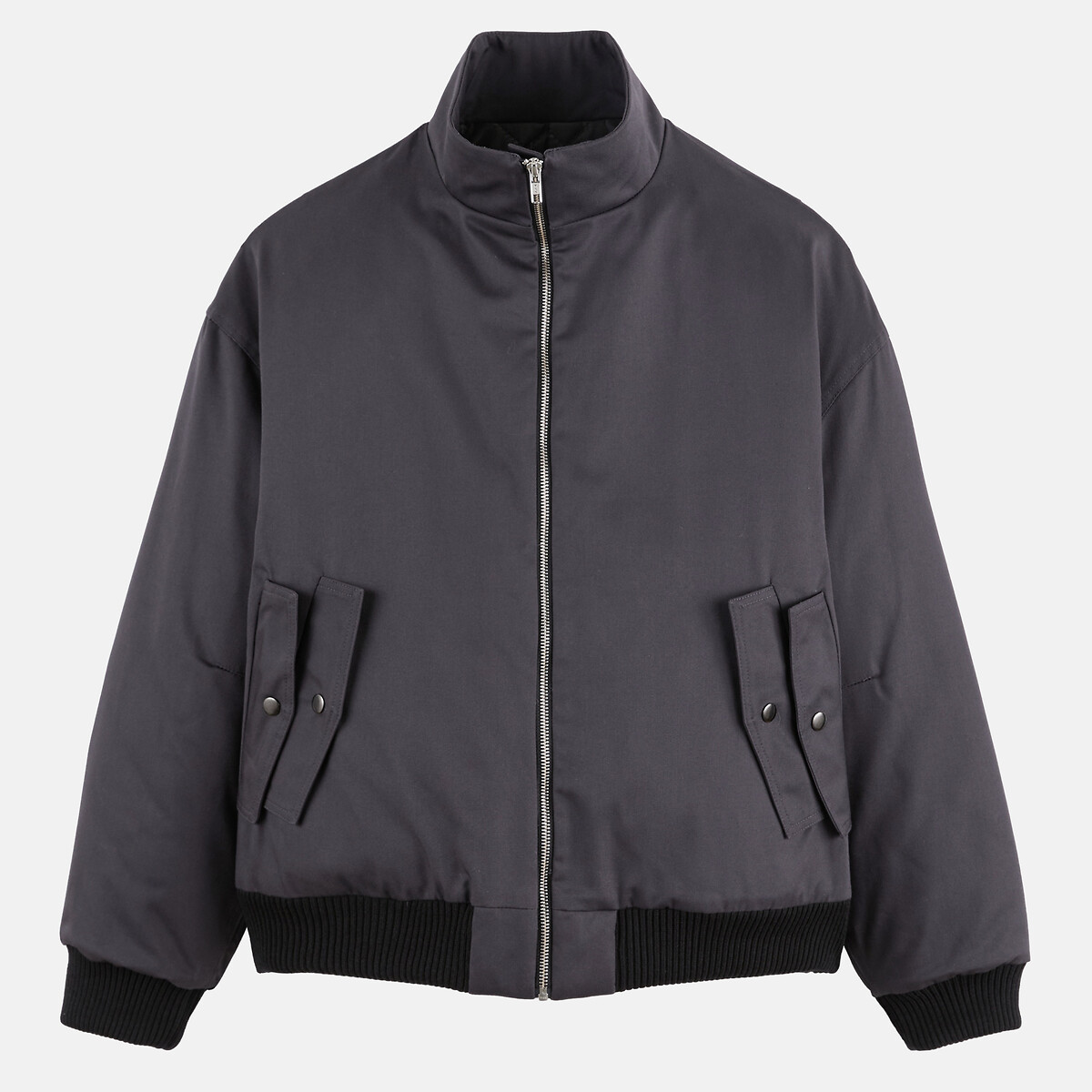 Giacca in spirito motociclista, in cotone rivestito grigio, LA REDOUTE X EWEN