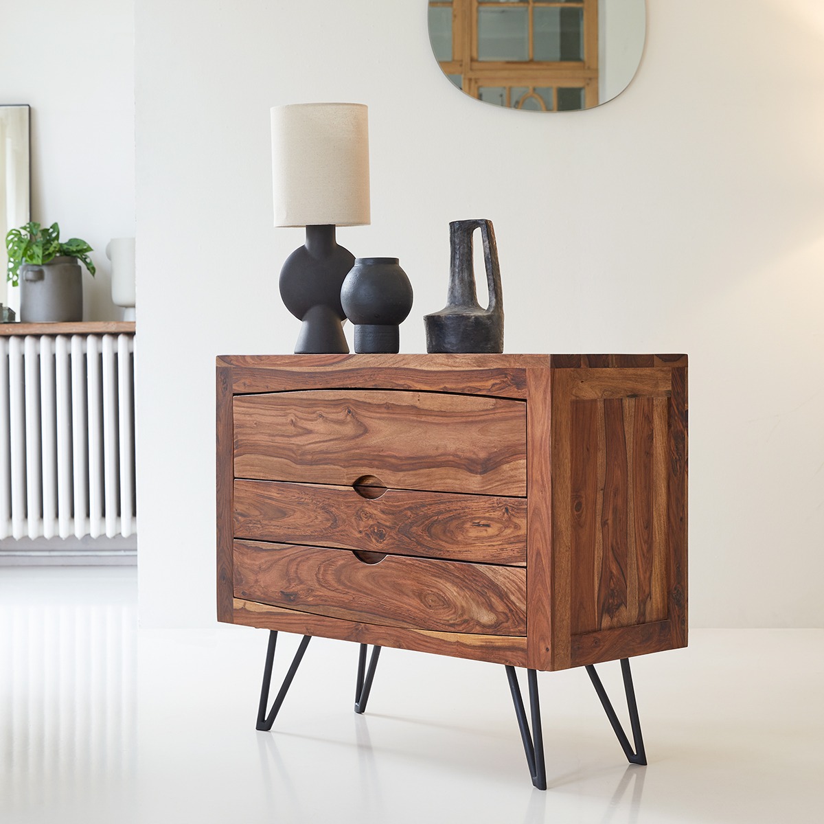 Commode en Palissandre massif, BONNIE marron, TIKAMOON