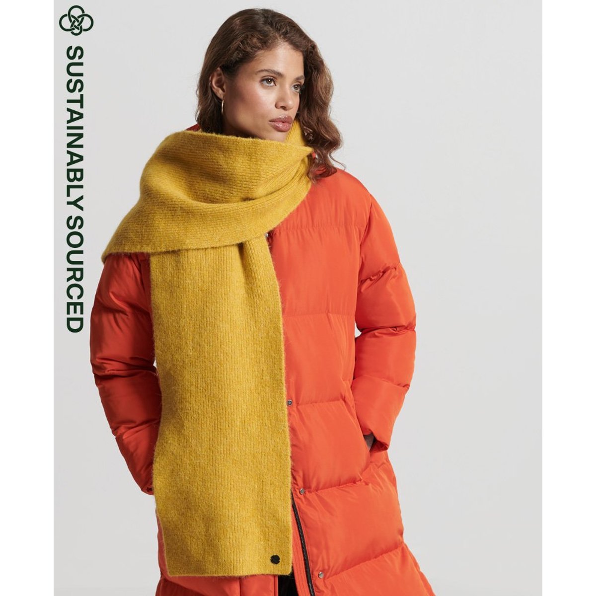 Écharpe Luxe vert doré, SUPERDRY