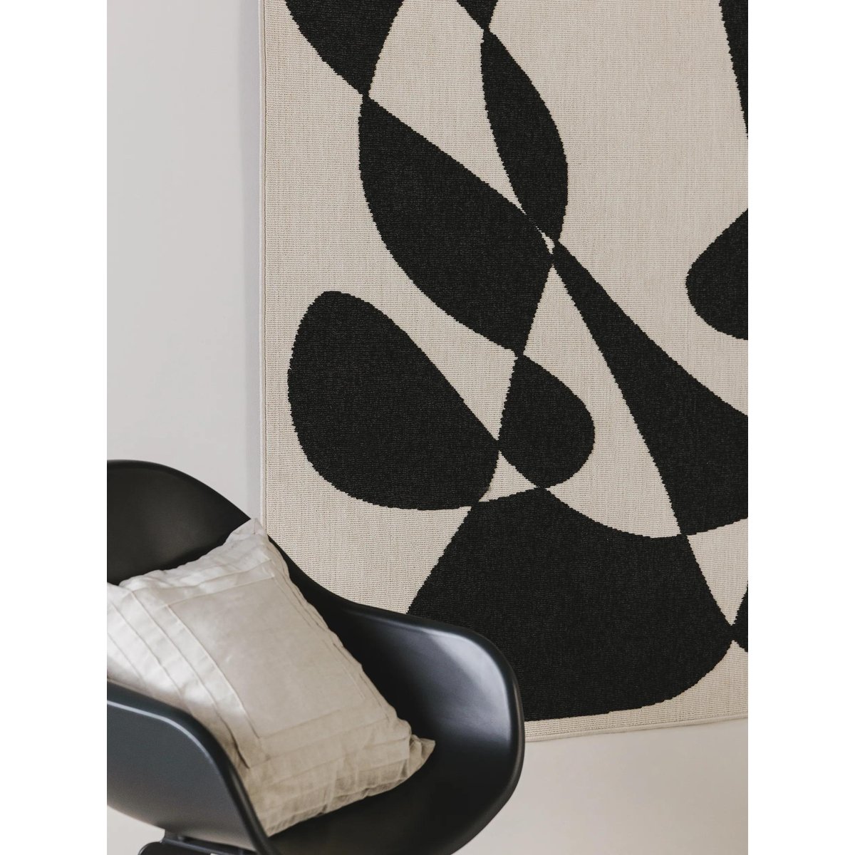Tapis d'extérieur & intérieur TARO noir & blanc, BENUTA