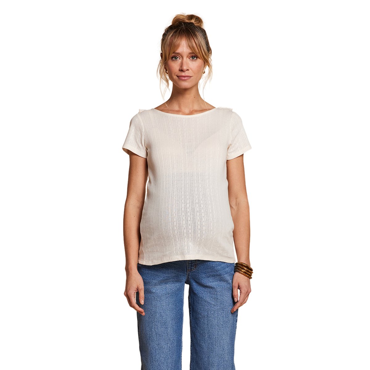 Jean large de grossesse double stone, ENVIE DE FRAISE