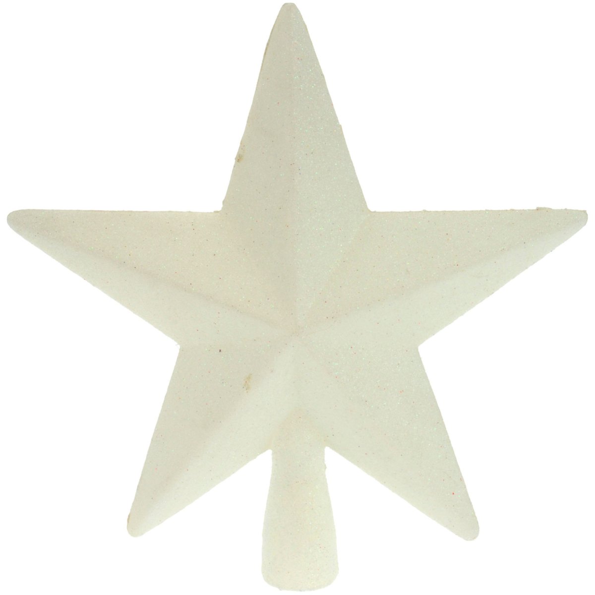 Cimier de sapin de noël Étoile blanche à paillettes blanc, WADIGA