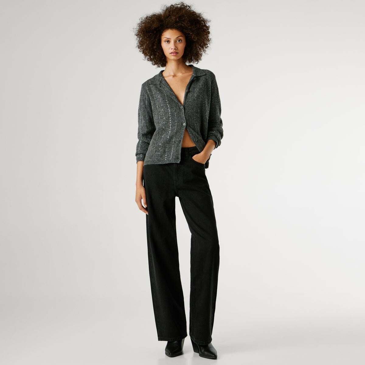 Lexa - Jean Coupe Regular, Taille Haute noir profond délavé, PEPE JEANS