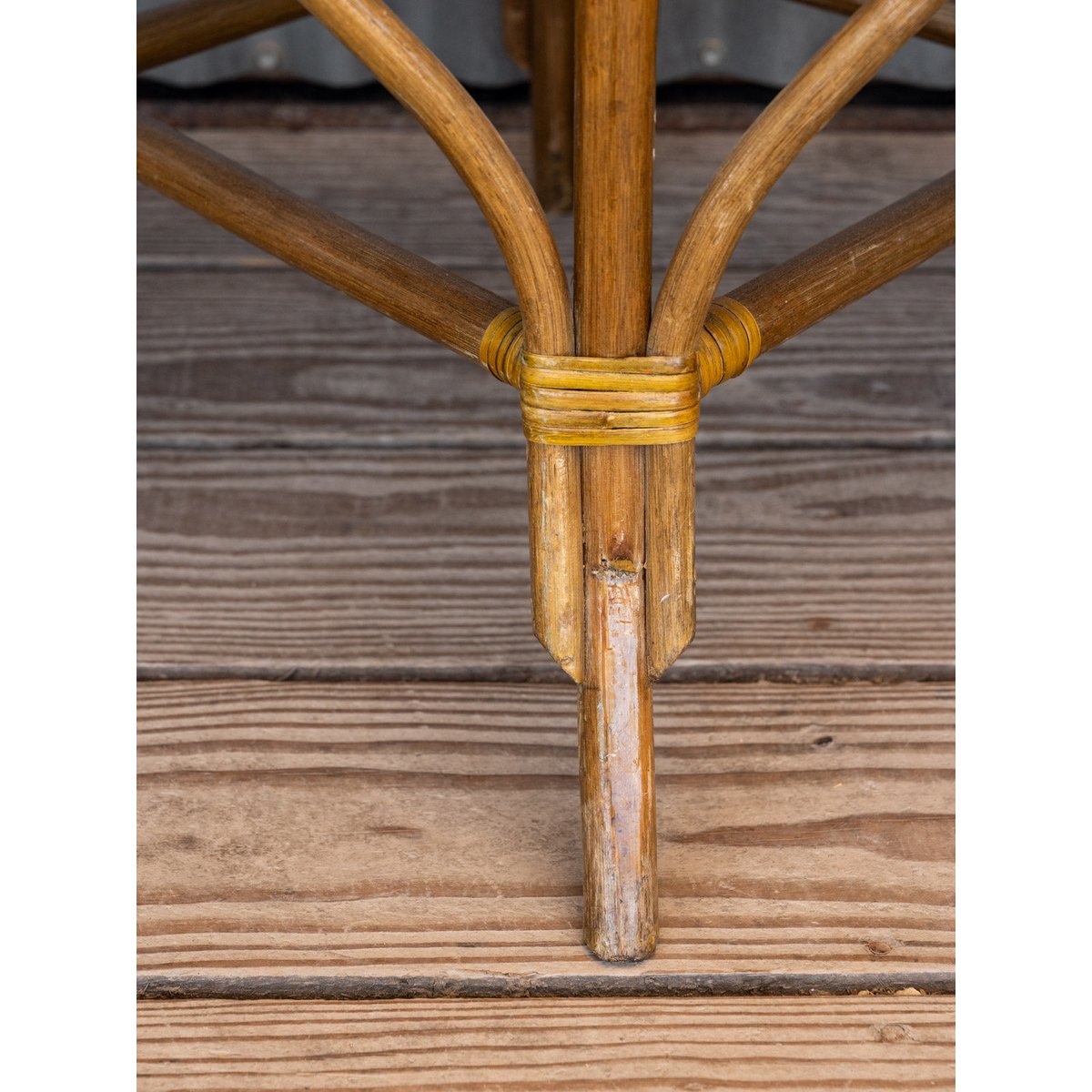 Banquette en rotin Martine N°61 - Bon état bois clair, DEBONGOUT