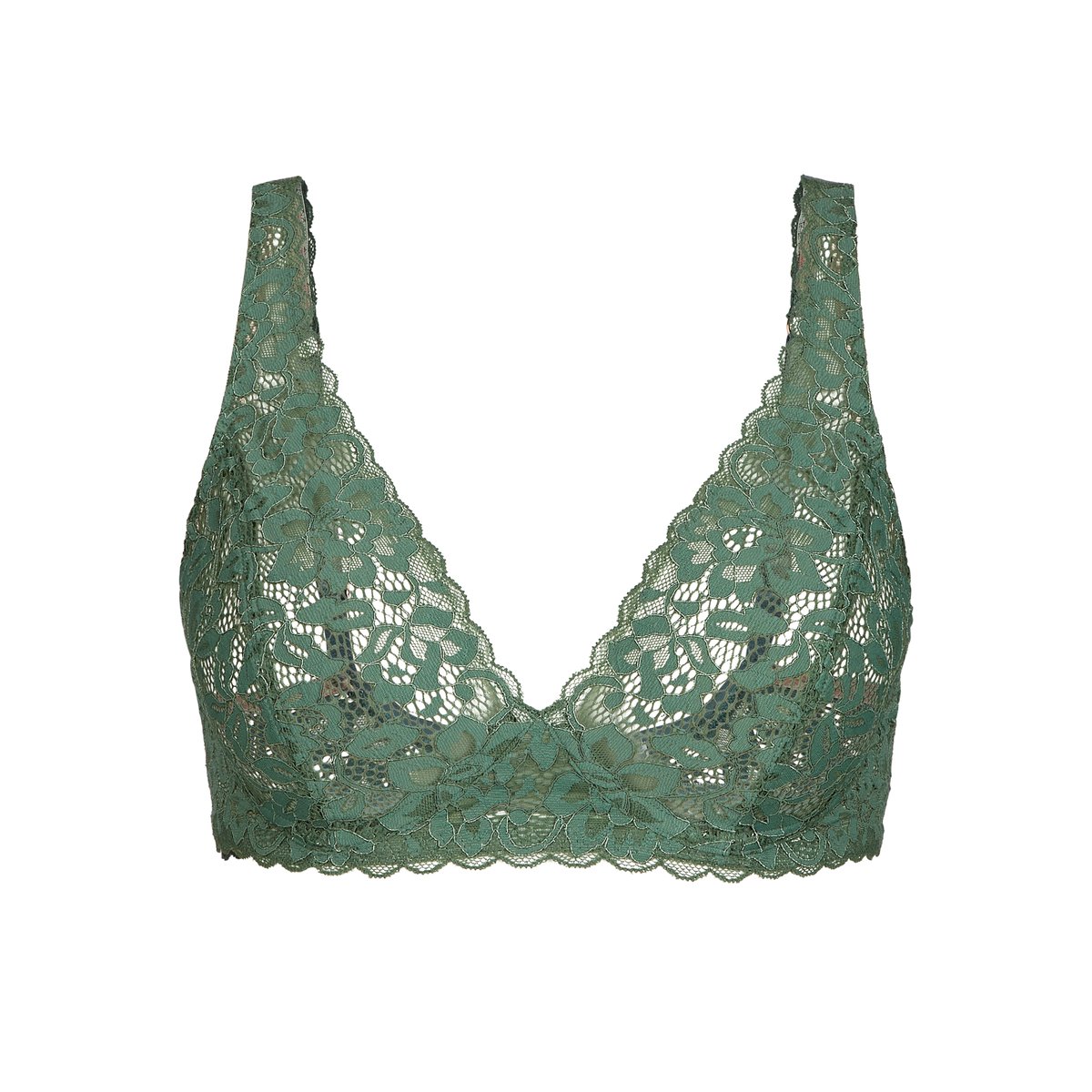 Soutien-gorge soft sans armatures Polyamide NATURAL COMFORT LACE vert laurier, CALIDA