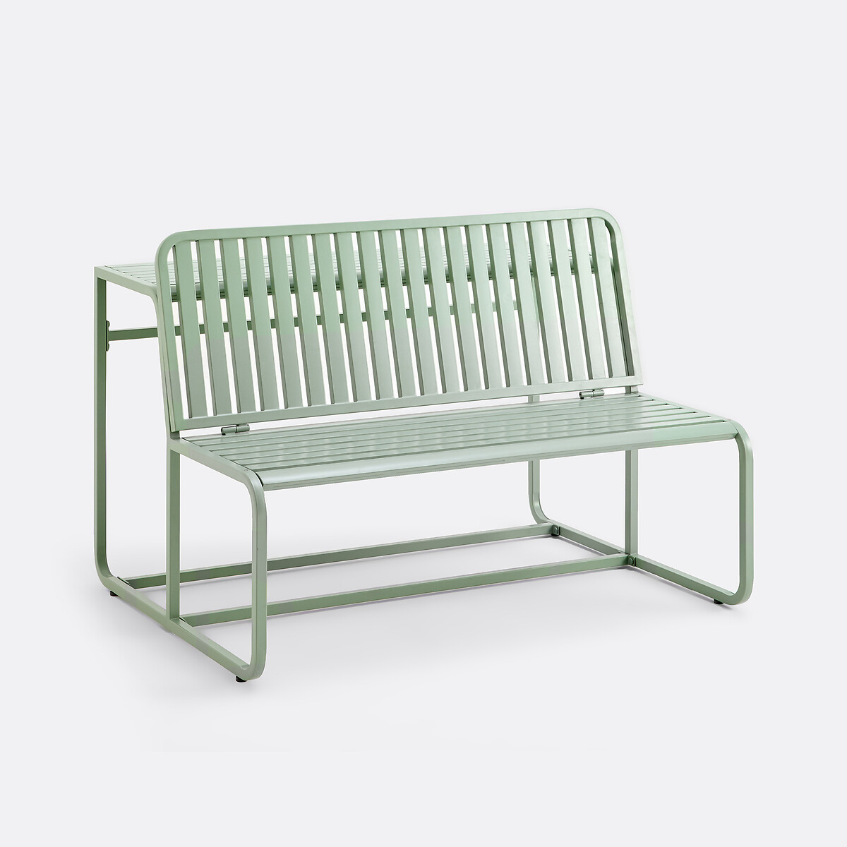 Talia Steel Garden Table Bench sage green, LA REDOUTE INTERIEURS