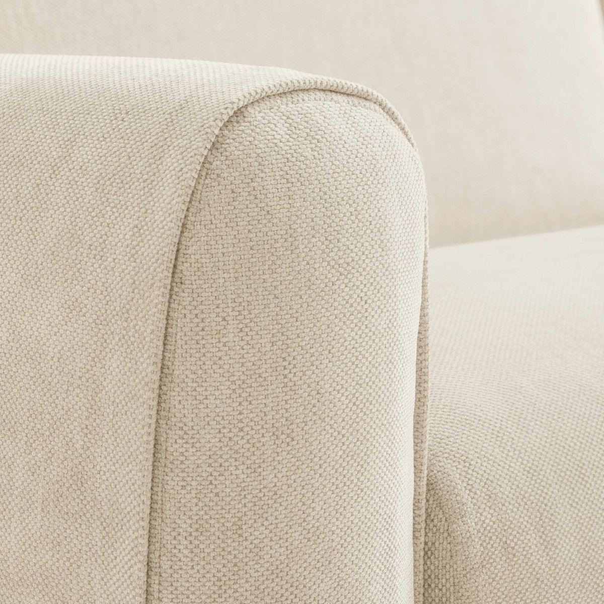 Canapé convertible polyester CANBERRA beige, HABITAT