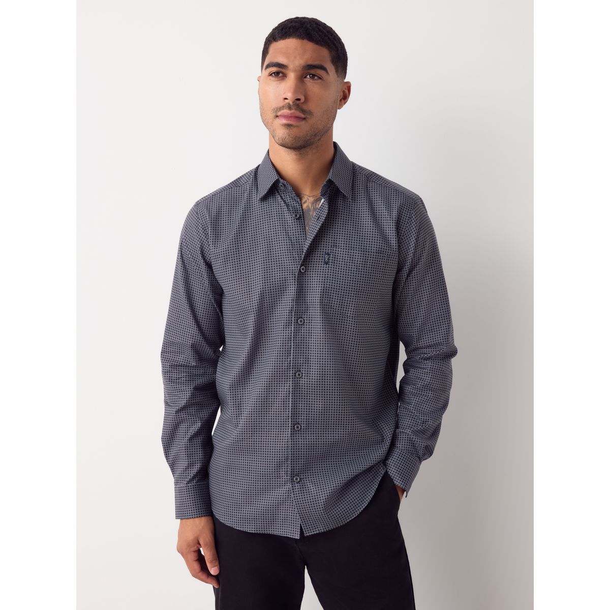 Chemise à manches longues et imprimés lien noir/or, NEXT