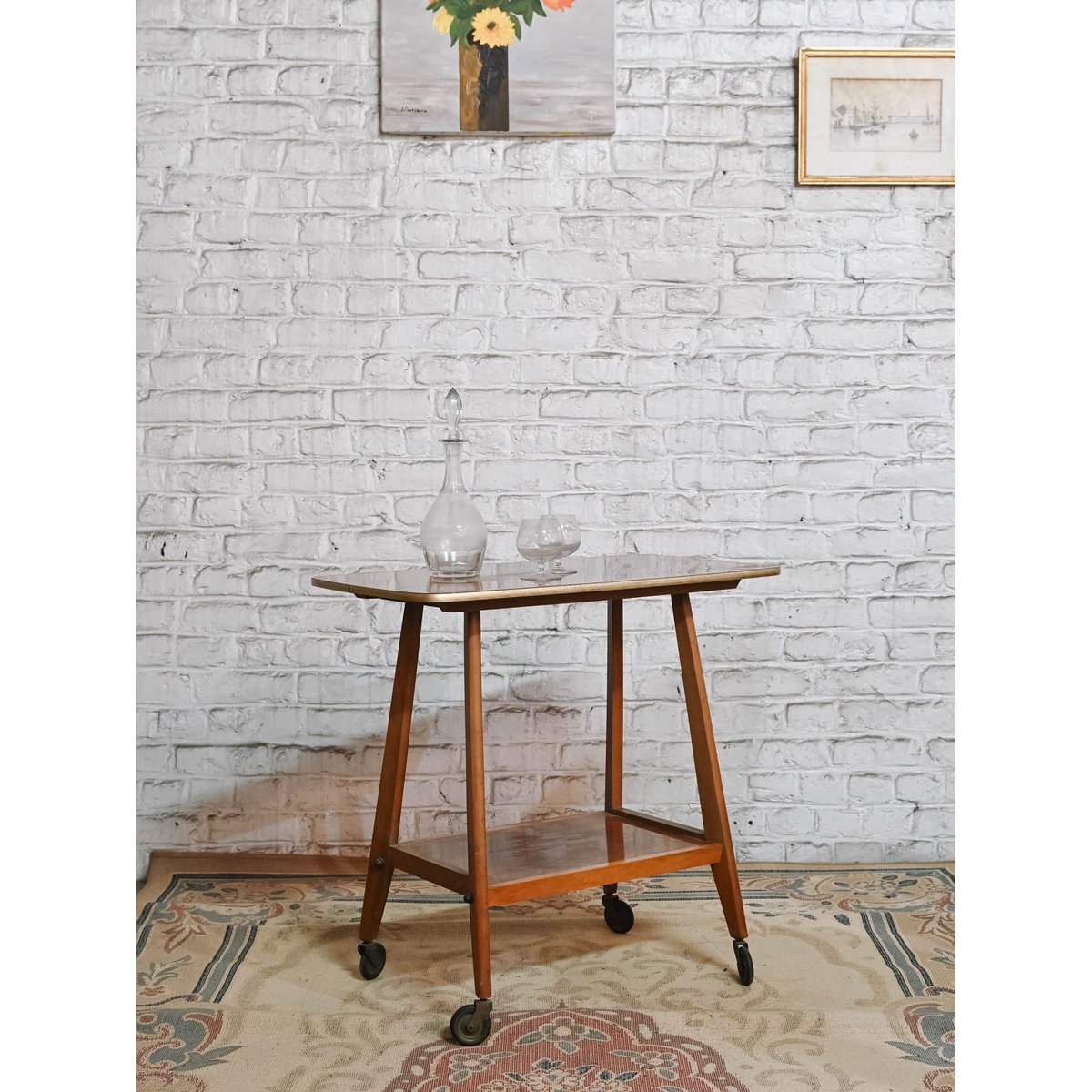 Desserte scandinave Anouk N°386 - Bon état bois clair, DEBONGOUT