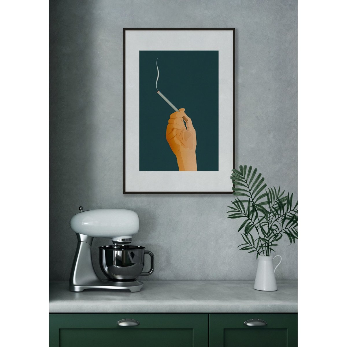 Affiche 'Cigarette' blanc, L'AFFICHERIE