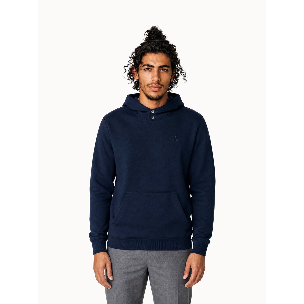 Sweat à capuche Ton sur ton bleu, LE COQ SPORTIF