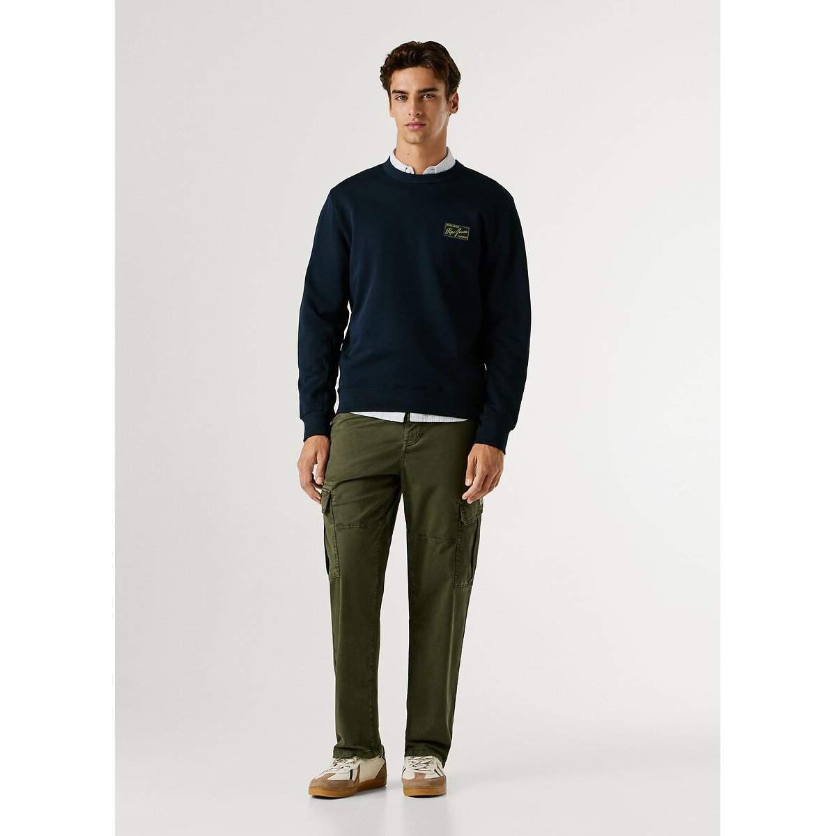 Sweat col rond SOREN CREW bleu marine, PEPE JEANS