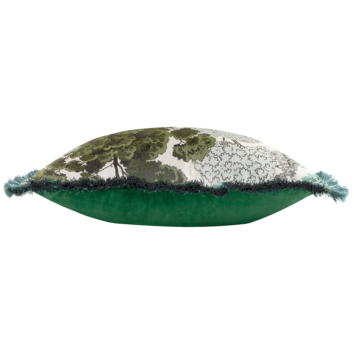 Woodlands Floral Jacquard Cushion green, WYLDER