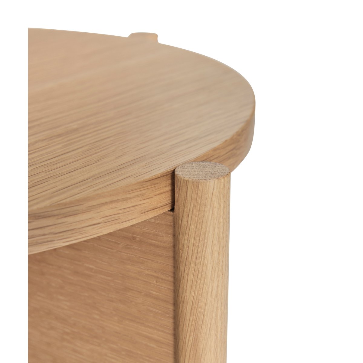 Table d'appoint en placage de chêne et bois de chêne HERITAGE naturel, HUBSCH