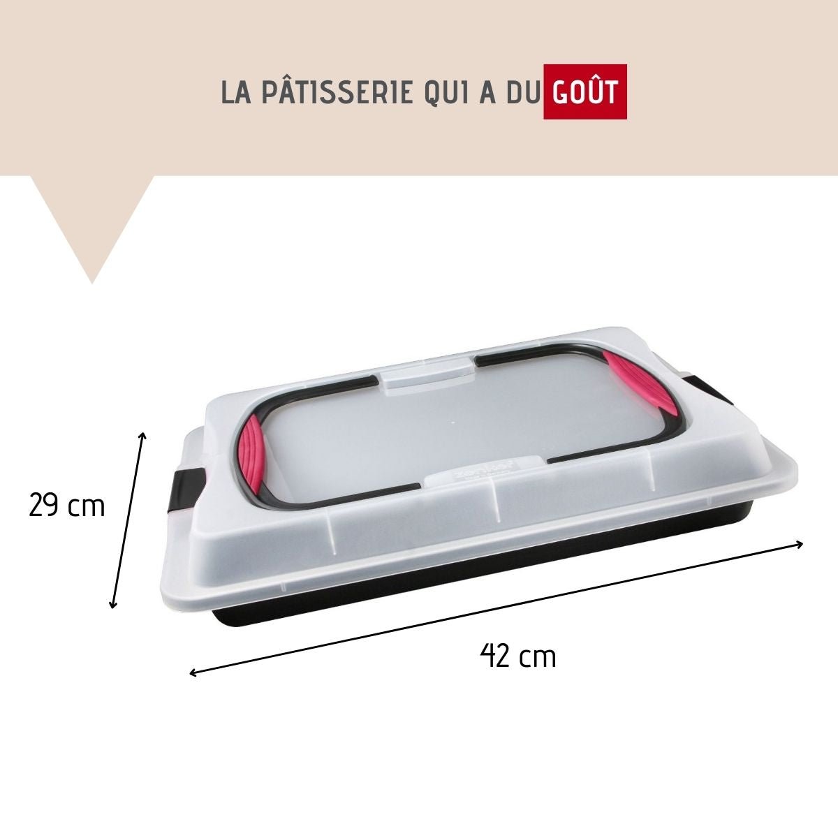 Ensemble de 2 Plaques 42 x 29 cm avec couvercle SPECIAL TO GO noir, ZENKER