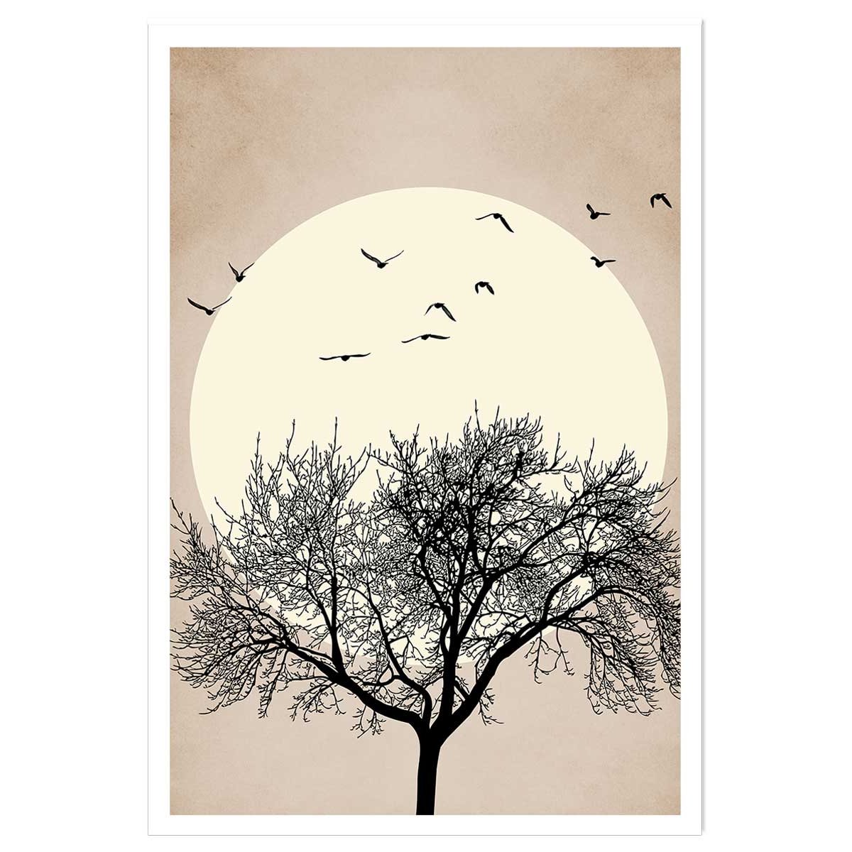 Affiche dessin ""Arbre scintillant"" affiche seule, HEXOA
