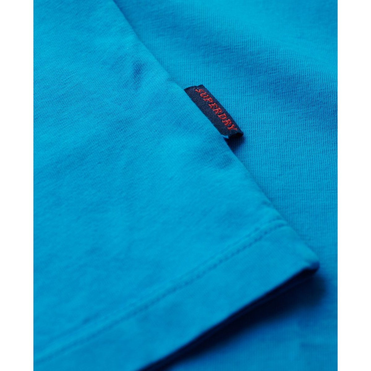 T-shirt Néon Logo Essential Brodé bleu atomique, SUPERDRY