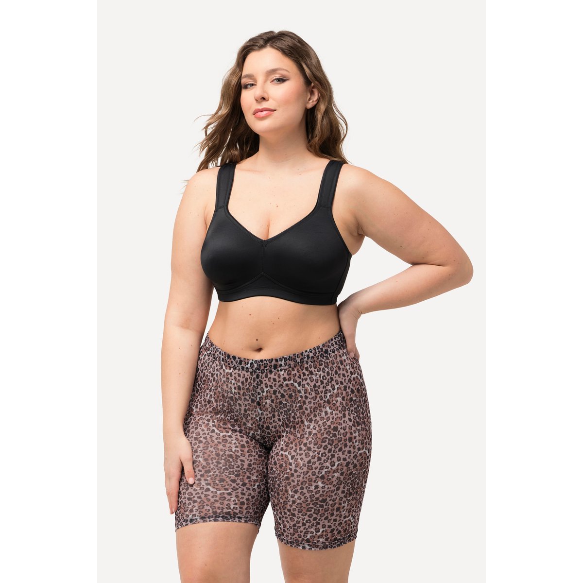 Cycliste en mesh transparent, imprimé léopard multicolore, ULLA POPKEN