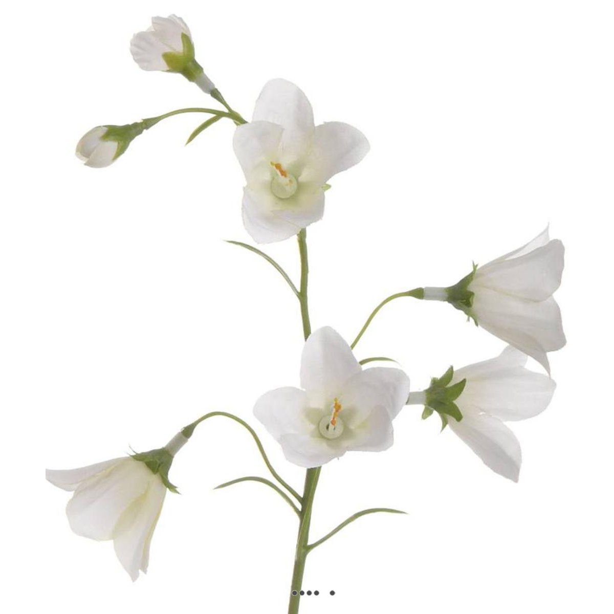 Campanule faux en tige Fleur des champs H65 blanc neige, ARTIFICIELLES
