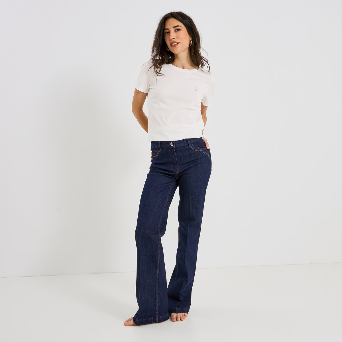 Jean flare TALL TOSLO F02 bleu brut, GRAIN DE MALICE
