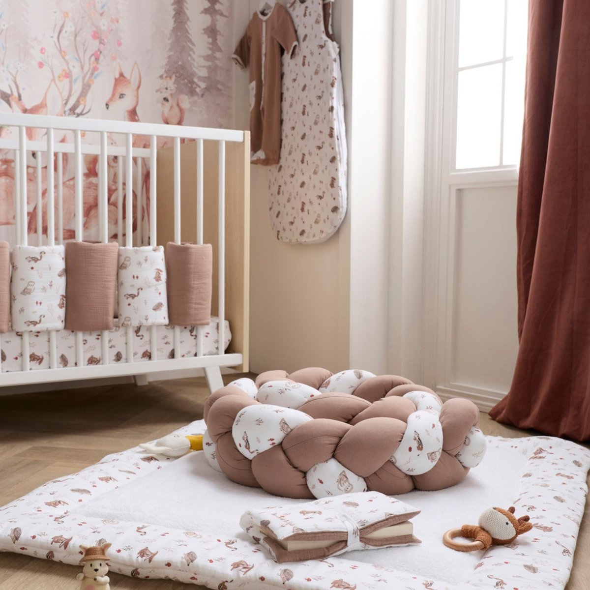 Tresse décorative ouatinée (200 cm) blanc, mocha, BB & CO