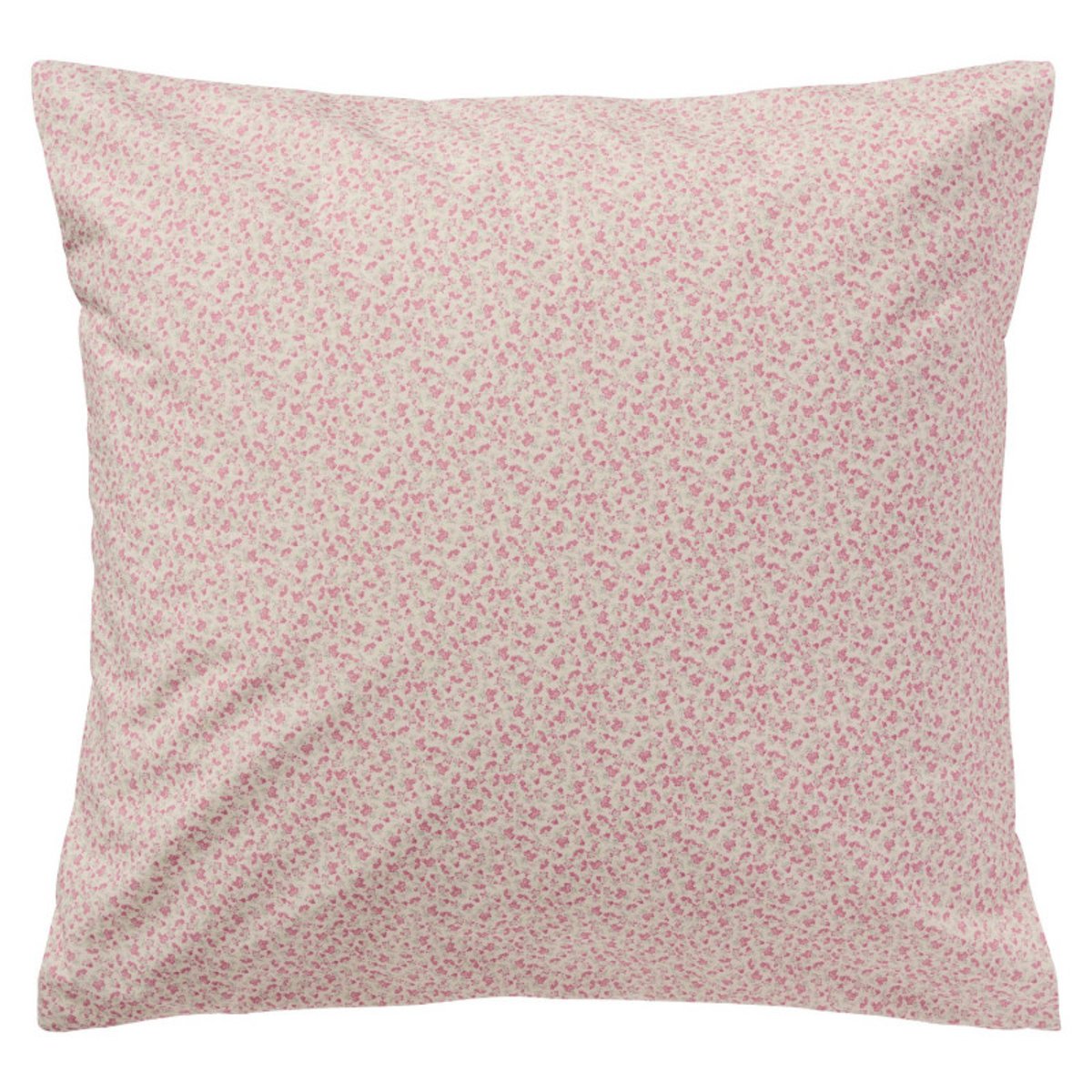Grande housse de coussin coton motif fleurs rose poudré, IB LAURSEN
