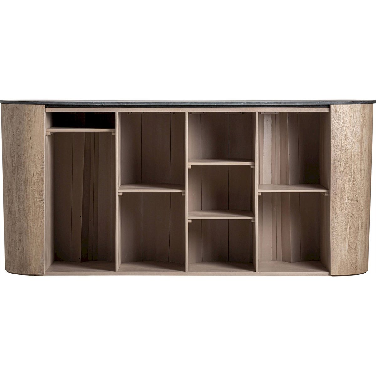 Comptoir de bar contemporain en bois d'acacia brun acacia naturel clair, RECOLLECTION