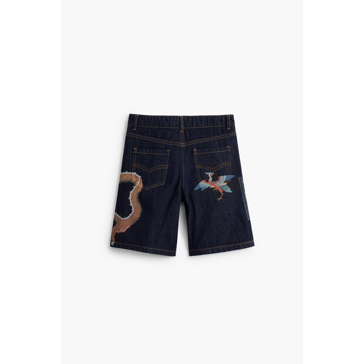Bermuda en jean avec patchs bleu, DESIGUAL