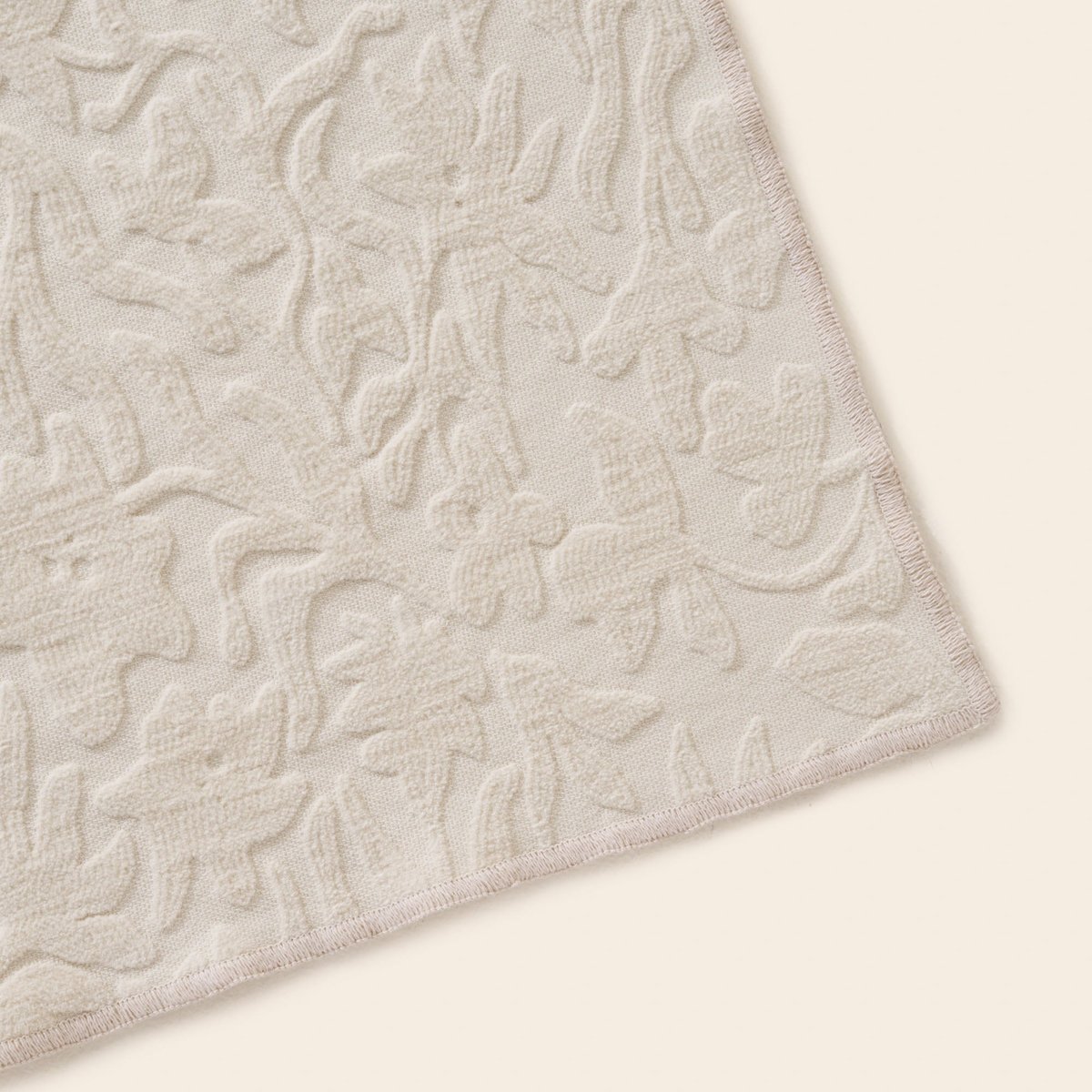 Plaid en Jacquard floral CORINNA ivoire, MADURA