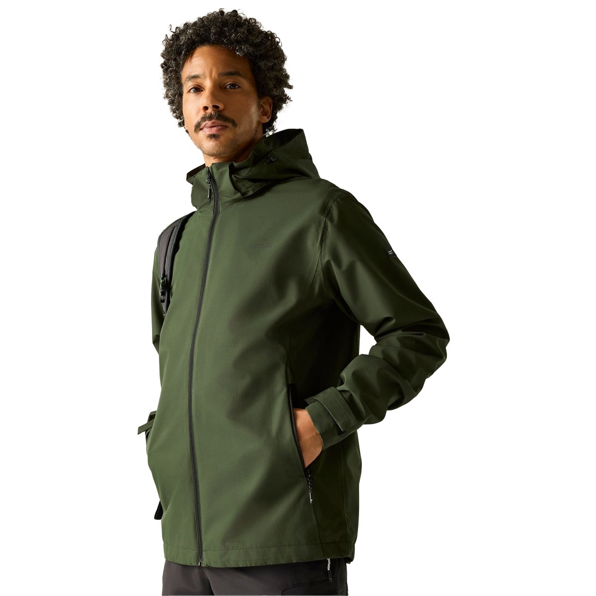 Veste imperméable à capuche OAKHOWE kaki, REGATTA