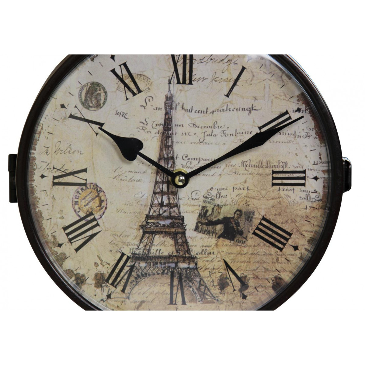 Horloge de gare ancienne double face paris blanc, DECORATION D’AUTREFOIS