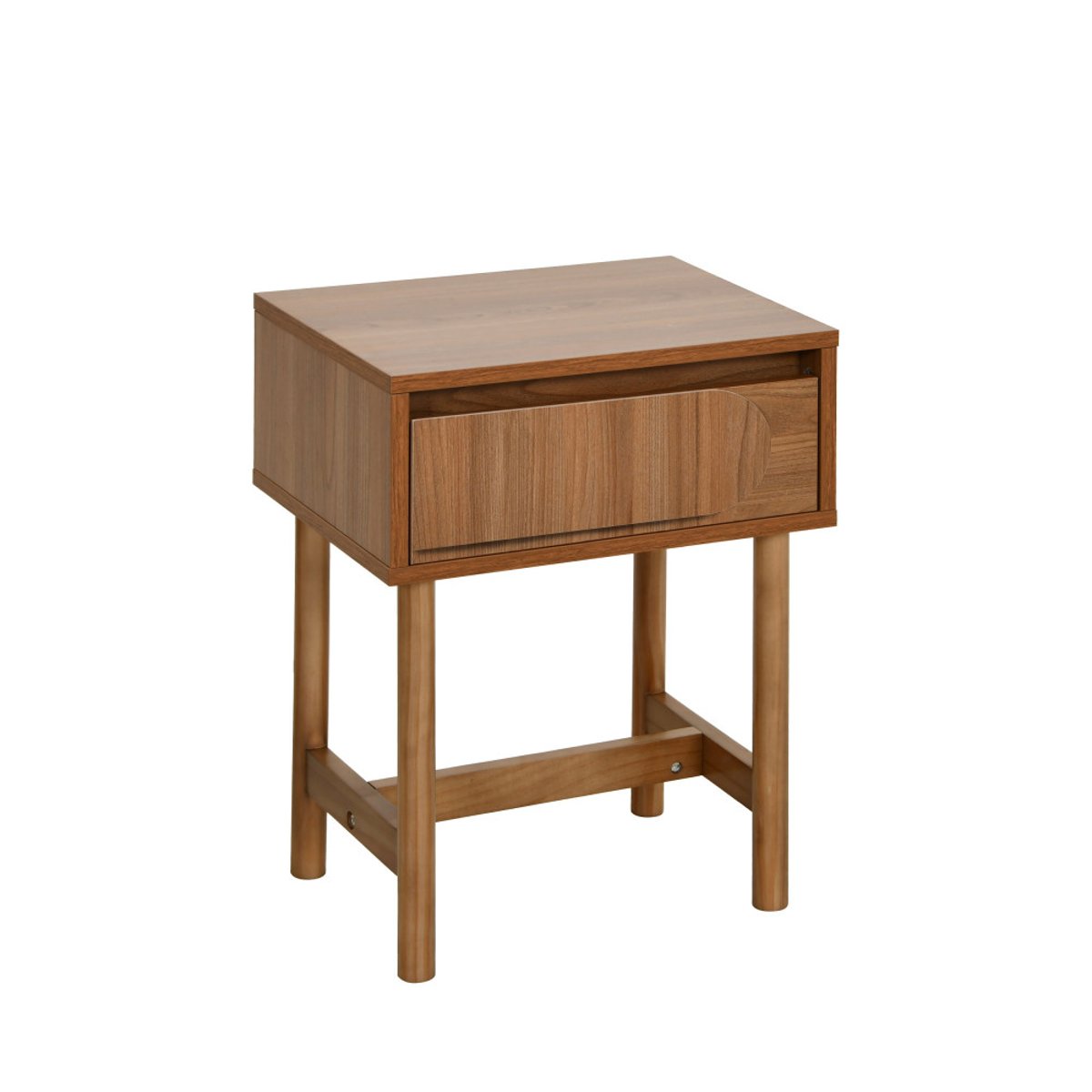 Table de chevet 1 tiroir en bois- ABBY bois foncé, DRAWER