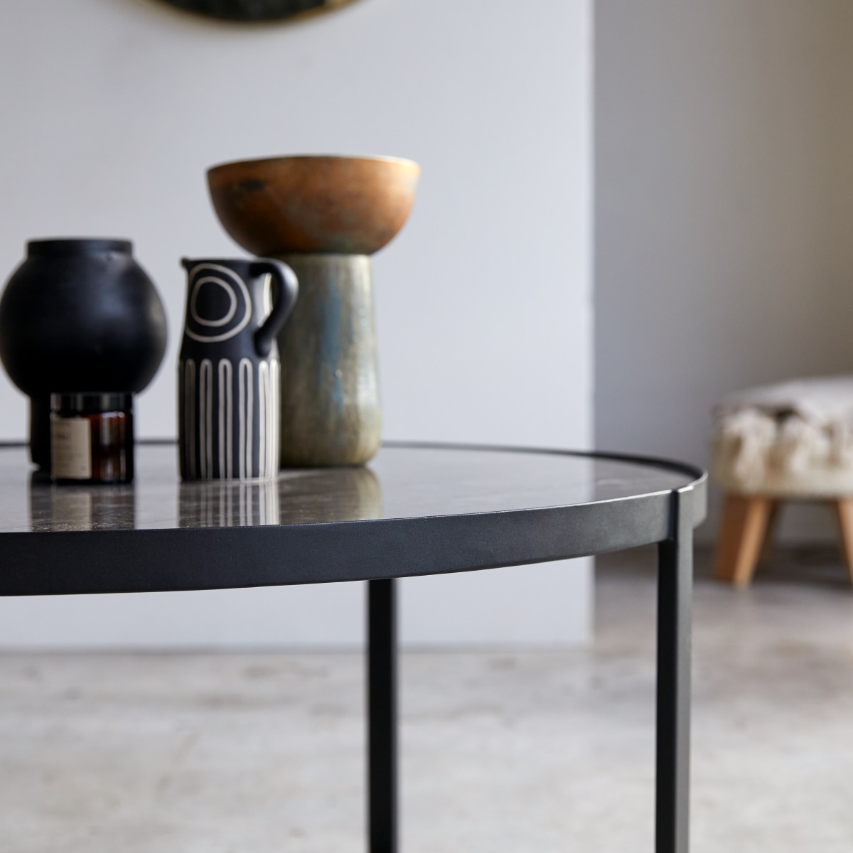 Table basse en Marbre, MILAN noir, TIKAMOON